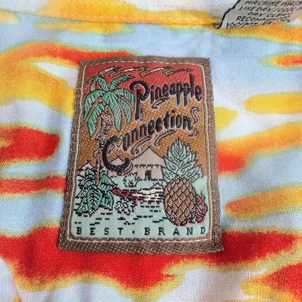 Vtg Pineapple Connection Shirt Mens Sz XL Retro Aloha Hawaiian Tropical Print - Picture 4 of 11